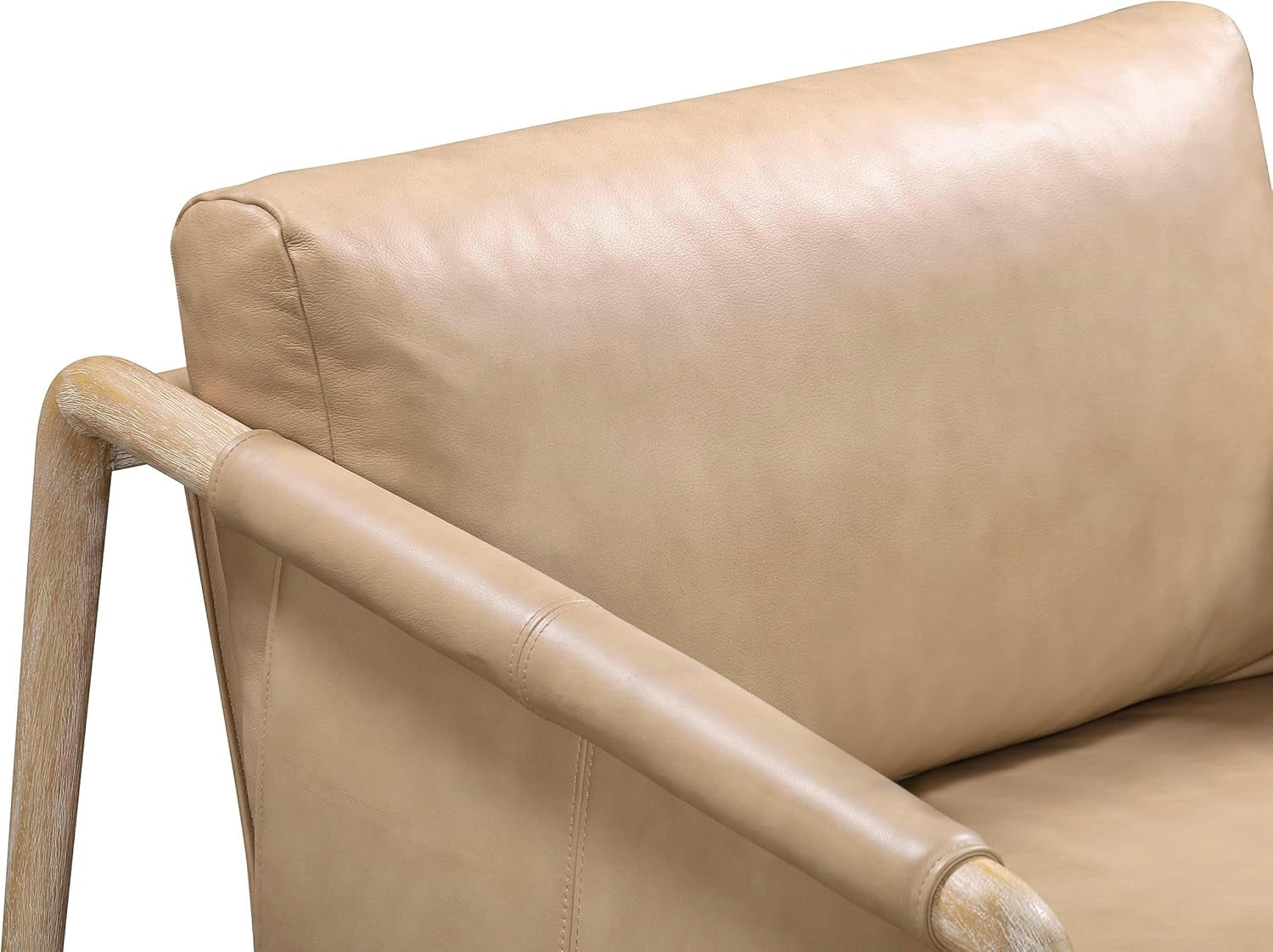 Tov Furniture Chakka Tan Genuine Leather Accent Chair