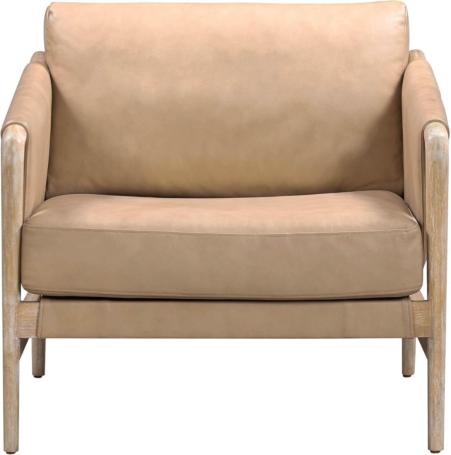 Tov Furniture Chakka Tan Genuine Leather Accent Chair