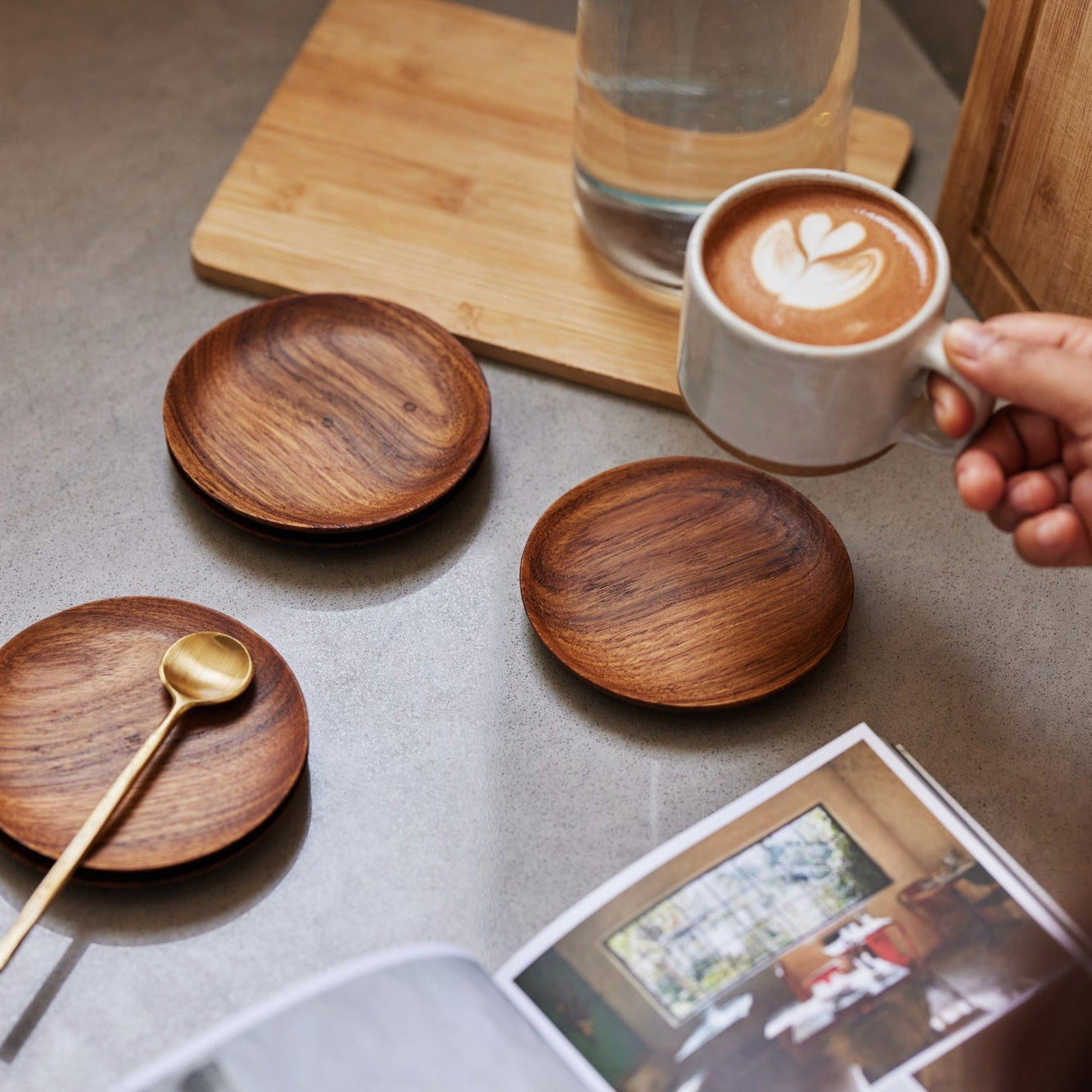 Teak/Coasters