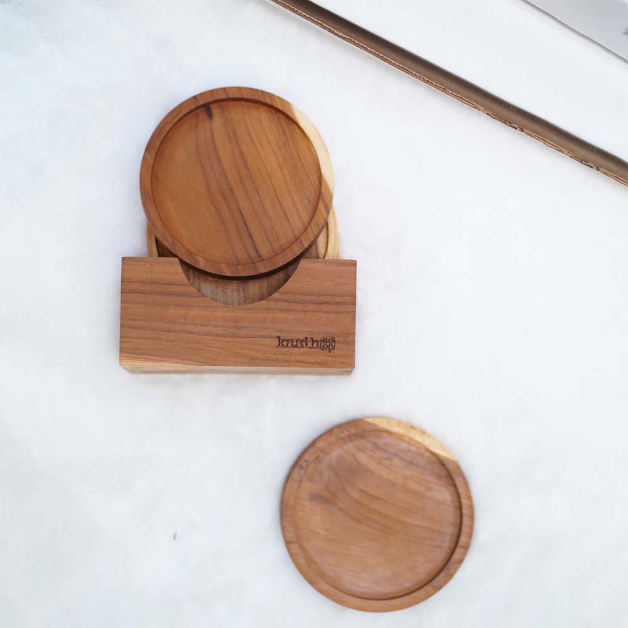 Teak/Coaster