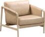 Tov Furniture Chakka Tan Genuine Leather Accent Chair