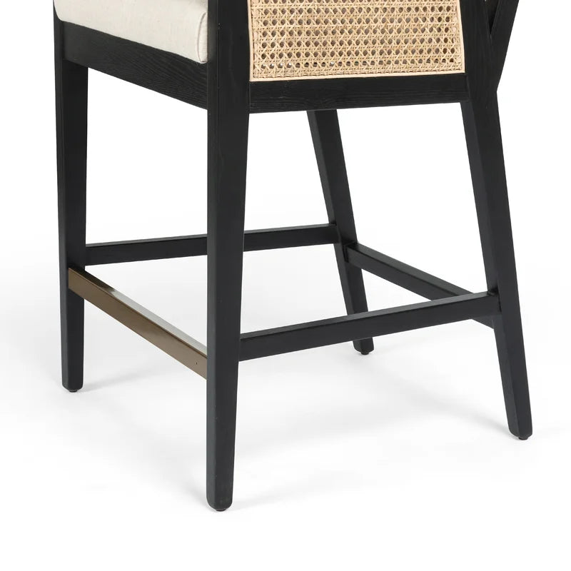 Octavia Upholstered Counter Stool with Solid Wood Frame