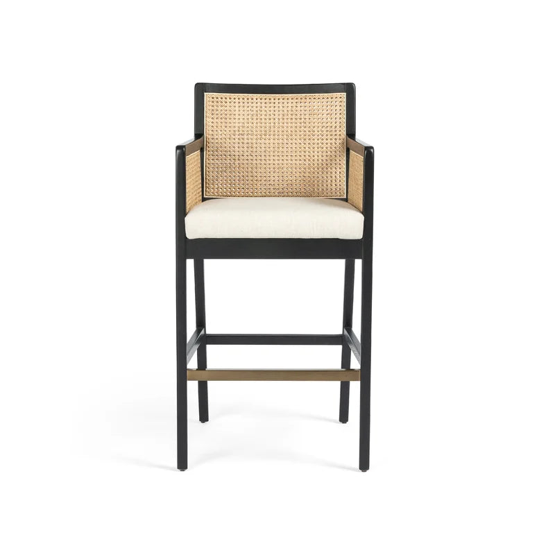 Octavia Upholstered Counter Stool with Solid Wood Frame